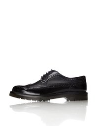 Amazon Brand - find. Men's Brogue Shoes Wingtip Details and Gum Rubber Sole, Black (Black), US 7