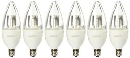 AmazonBasics Bombilla LED equivalente a 40 W, luz blanca suave, atenuable, B11, paquete de 6