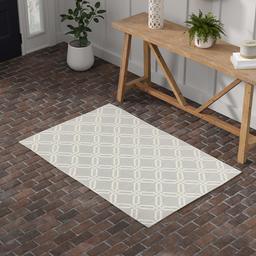 Amazon Brand – Stone & Beam Contemporary Interlocking Rings Wool Rug, 3'9