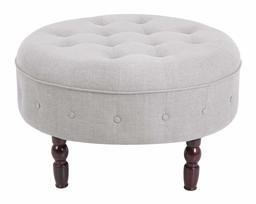 Amazon Brand – Ravenna Home Larry Contemporary Tufted Round Ottoman, 33.46