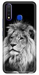 Amazon Brand - Solimo Designer Lion Design Black 3D Printed Hard Back Case Mobile Cover for Vivo Y19 / Vivo U20