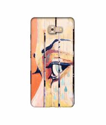 Amazon Brand - Solimo Designer Potrat On Wood 3D Printed Hard Back Case Mobile Cover for Samsung Galaxy C9 Pro