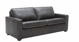 Amazon Brand – Rivet Andrews Contemporary Top-Grain Leather Sofa with Removable Cushions, 82