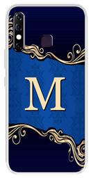 Amazon Brand - Solimo Designer Multicolor Blue Pattern Alphabet-M Printed Soft Back Case Mobile Cover for Infinix Hot 8