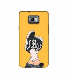 Amazon Brand - Solimo Designer Boy Shoes Pattern 3D Printed Hard Back Case Mobile Cover for Samsung Galaxy S2