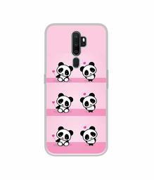 Amazon Brand - Solimo Designer Panda Pattern UV Printed Soft Back Case Mobile Cover for Oppo A5 (2020)