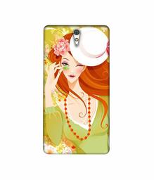 Amazon Brand - Solimo Designer Lady with Hat 3D Printed Hard Back Case Mobile Cover for Sony Xperia C5 Ultra Dual