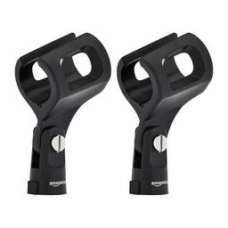 AmazonBasics Microphone Clip - Large Barrel Style - 2-Pack