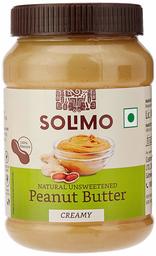 Amazon Brand - Solimo Natural Unsweetened Peanut Butter , Creamy , 1 kg