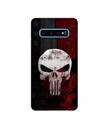 Amazon Brand - Solimo Designer Punisher Skull 3D Printed Hard Back Case Mobile Cover for Samsung Galaxy S10 Plus