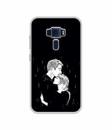 Amazon Brand - Solimo Designer Couples Standing in Rain UV Printed Soft Back Case Mobile Cover for Asus Zenfone 3 ZE520KL