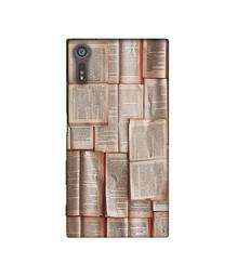 Amazon Brand - Solimo Designer Books Texture 3D Printed Hard Back Case Mobile Cover for Sony Xperia XZ Dual