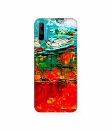 Amazon Brand - Solimo Designer Green and Orange Glass Color 3D Printed Hard Back Case Mobile Cover for Realme C3