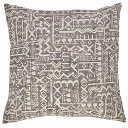 Amazon Brand – Stone & Beam Casual Global Throw Pillow - 20 x 20 Inch, Charcoal