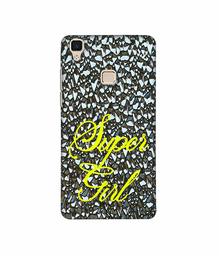 Amazon Brand - Solimo Designer Super Girl On Foil 3D Printed Hard Back Case Mobile Cover for Vivo V3