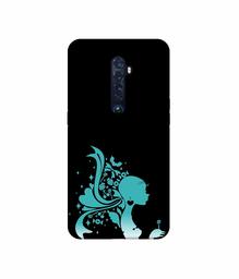 Amazon Brand - Solimo Designer Lady Vector N 3D Printed Hard Back Case Mobile Cover for Oppo Reno 2