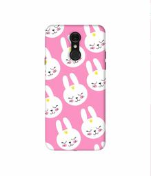 Amazon Brand - Solimo Designer Rabbit Pattern 3D Printed Hard Back Case Mobile Cover for LG Q7