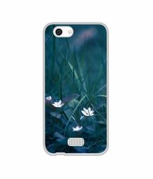 Amazon Brand - Solimo Designer White Flower UV Printed Soft Back Case Mobile Cover for Lyf C451