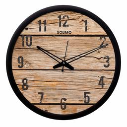 Amazon Brand - Solimo 12-inch Wall Clock - Desginer (Silent Movement, Black Frame), SC-1007