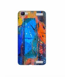 Amazon Brand - Solimo Designer Blue and Orange Brush 3D Printed Hard Back Case Mobile Cover for Vivo V1 Max