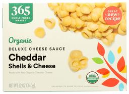 365 by Whole Foods Market, Organic Shells & Cheese, Cheddar, 12 Ounce