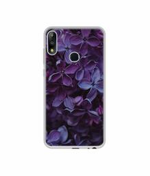 Amazon Brand - Solimo Designer Purple Flowers UV Printed Soft Back Case Mobile Cover for Asus ZenFone Max Pro M2