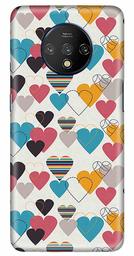 Amazon Brand - Solimo Designer Heart Pattern Design 3D Printed Hard Back Case Mobile Cover for OnePlus 7T