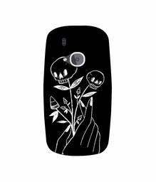 Amazon Brand - Solimo Designer Skull Flower 3D Printed Hard Back Case Mobile Cover for Nokia 3310