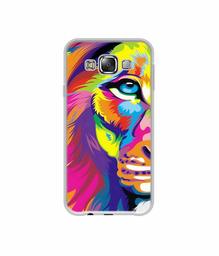 Amazon Brand - Solimo Designer Funny Cat Pattern Print UV Printed Soft Back Case Mobile Cover for Samsung Galaxy E5