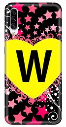 Amazon Brand - Solimo Designer Heart Pattern Alphabet-W 3D Printed Hard Back Case Mobile Cover for Samsung Galaxy A30s