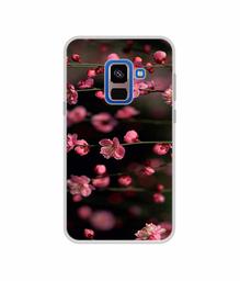 Amazon Brand - Solimo Designer Pink Flowers UV Printed Soft Back Case Mobile Cover for Samsung Galaxy A8 Plus (2018)