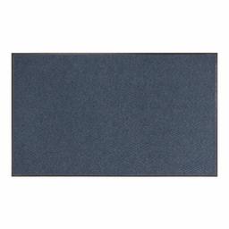 AmazonBasics Chevron - Alfombra de vinilo con reverso de costilla de poliéster, Azul, 2 X 3