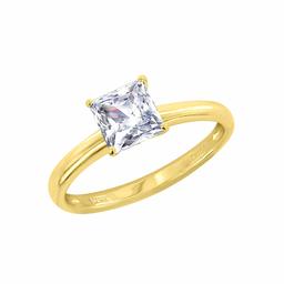 [Find] Amazon Collection 14 K Yellow Gold kuriapurinsesukattokyu-bikkuzirukonia (1.5 cttw) Solitaire Ring, Size 14 