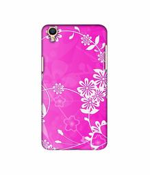 Amazon Brand - Solimo Designer Flower Pattern 3D Printed Hard Back Case Mobile Cover for Oppo F1 Plus