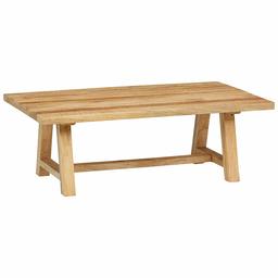 Amazon Brand – Stone & Beam Industrial Solid Mango Wood Coffee Table with Trestle-Style Base, 52