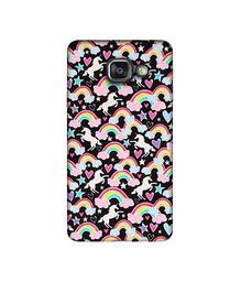 Amazon Brand - Solimo Designer Unicorn Texture 3D Printed Hard Back Case Mobile Cover for Samsung Galaxy A3 (2016)