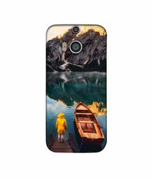 Amazon Brand - Solimo Designer Lake View 3D Printed Hard Back Case Mobile Cover for HTC One M8