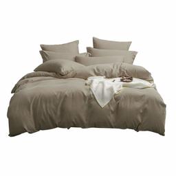 UMI. Essentials Microfiber Duvet Cover Set,Lightweight and Soft Bedding Set (8 Sizes,12 Colours) (Superking,Khaki)