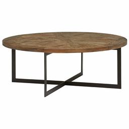 Amazon Brand – Stone & Beam Industrial Round Coffee Table, 48