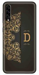 Amazon Brand - Solimo Designer Black Pattern Alphabet-D 3D Printed Hard Back Case Mobile Cover for Samsung Galaxy A50s