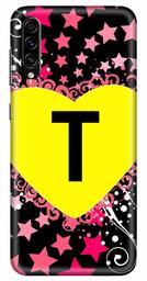 Amazon Brand - Solimo Designer Heart Pattern Alphabet-T 3D Printed Hard Back Case Mobile Cover for Samsung Galaxy A50s