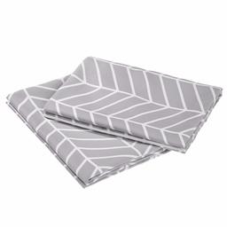 AmazonBasics Premium Microfiber Pillowcases, 2-Pack - 65 x 65 cm, Chevron Grey Violet