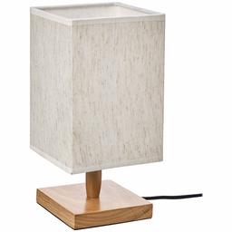 Umi. by Amazon Table Lamp, Fabric Shade with Rectangular Wood Base, 11.2'' (28.45 cm)