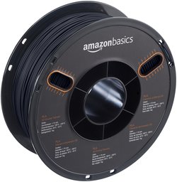 AmazonBasics PLA 3D Printer Filament, 1.75mm, Black, 1 kg Spool