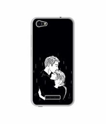 Amazon Brand - Solimo Designer Couples Standing in Rain UV Printed Soft Back Case Mobile Cover for Lava Z61