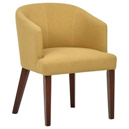 Amazon Brand – Rivet Alfred Mid-Century Modern Wide Curved Back Accent Kitchen Dining Room Chair, 25.2