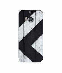 Amazon Brand - Solimo Designer Black Paint Texture on Wood 3D Printed Hard Back Case Mobile Cover for HTC One M8