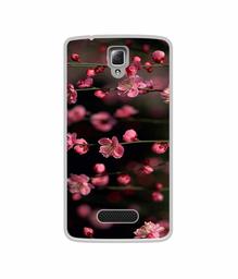 Amazon Brand - Solimo Designer Pink Flowers UV Printed Soft Back Case Mobile Cover for Lenovo A2010