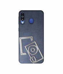 Amazon Brand - Solimo Designer Camera Embroidery 3D Printed Hard Back Case Mobile Cover for Samsung Galaxy M21