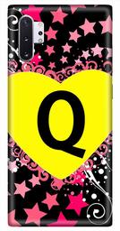 Amazon Brand - Solimo Designer Heart Pattern Alphabet-Q 3D Printed Hard Back Case Mobile Cover for Samsung Galaxy Note 10 Plus